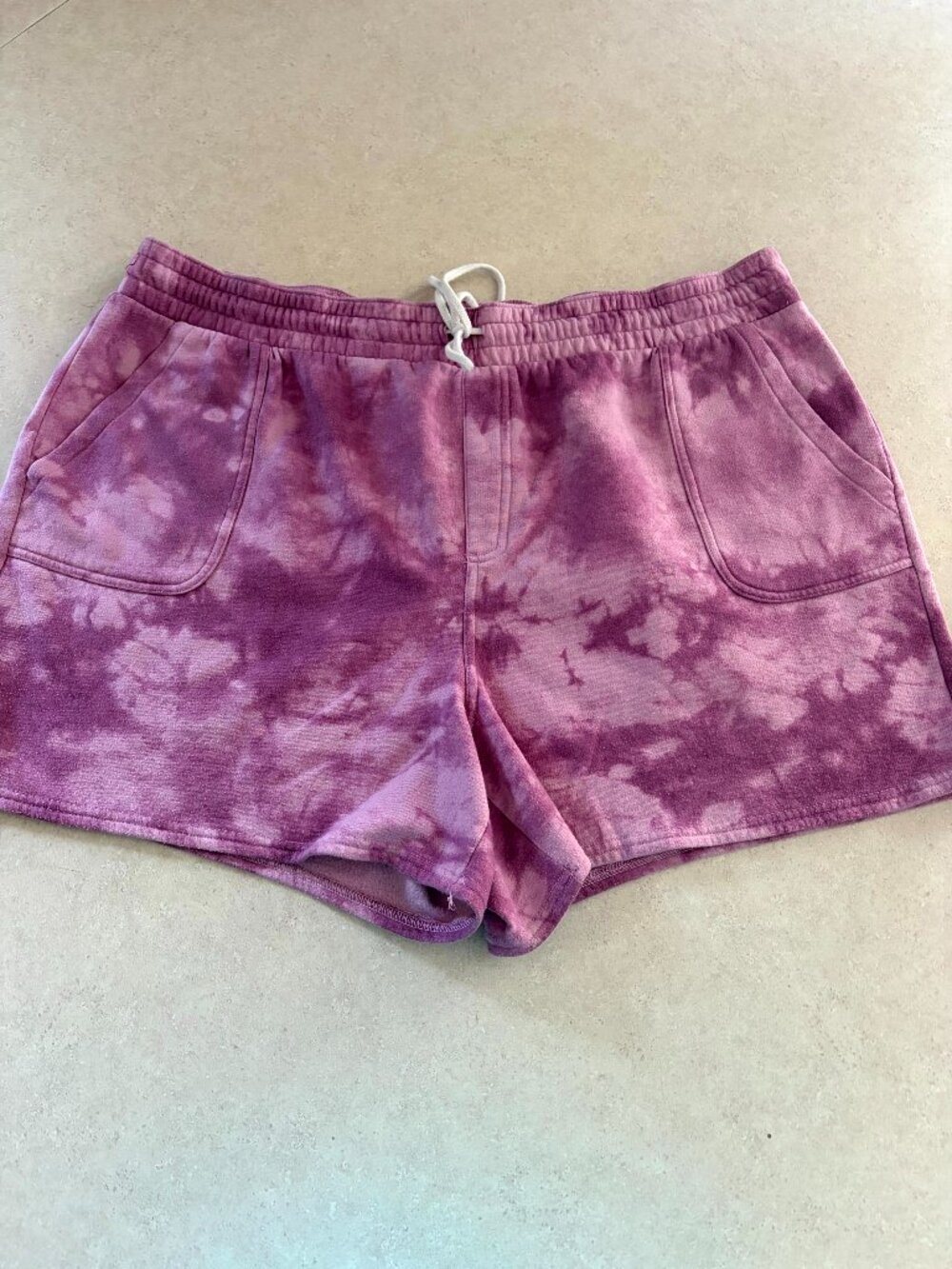 Sonoma Women's Sweat Shorts Loungewear Plus Size 2X Pink Tie Dye